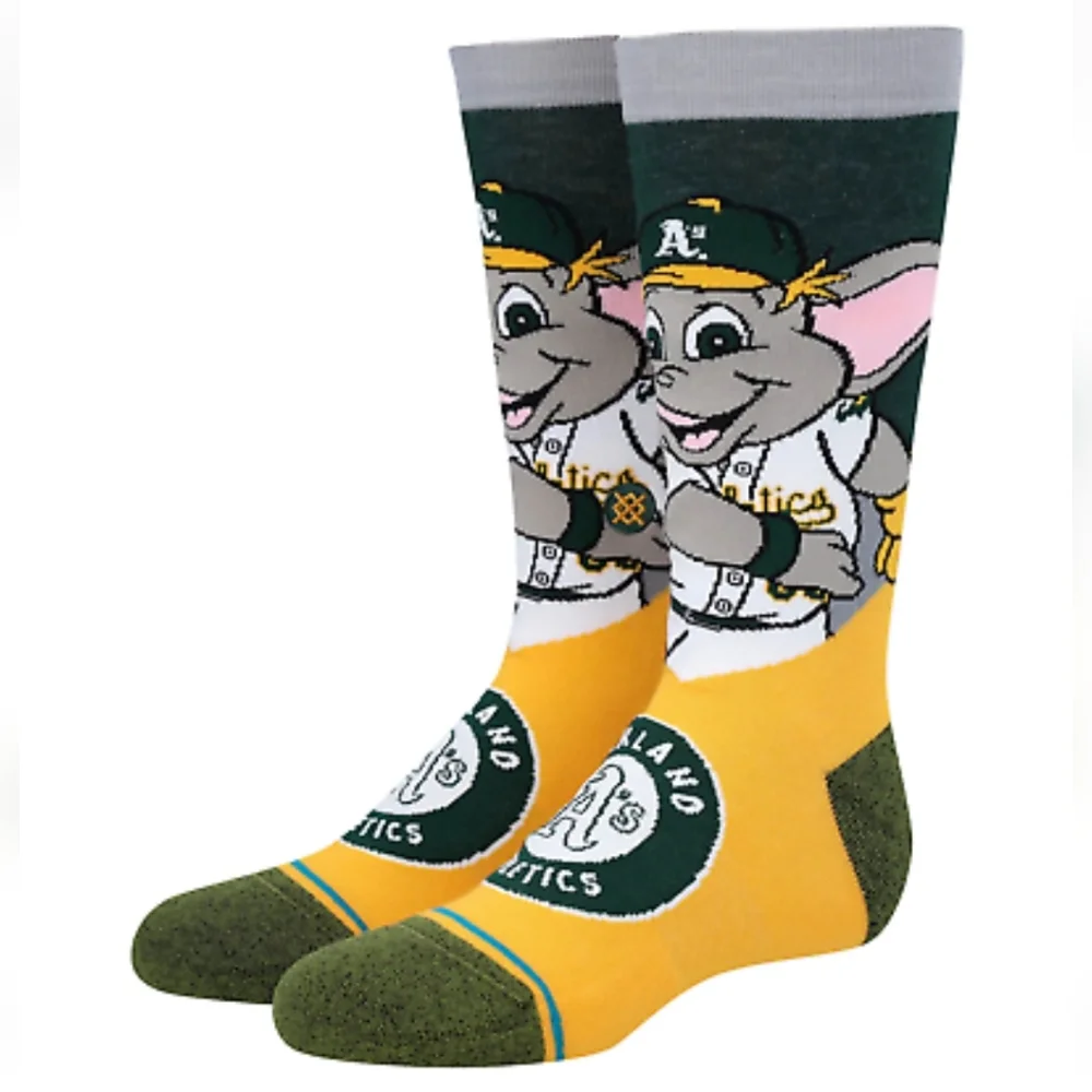 NWT Boy's Oakland Athletics Mascot Stance Crew Socks